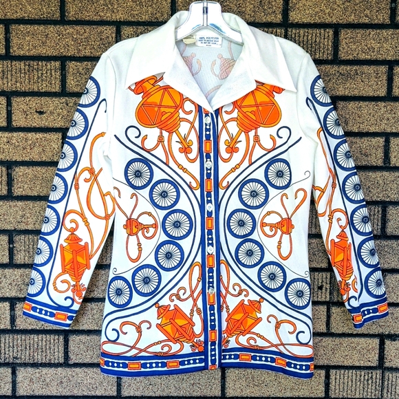 Vintage Tops - ✨SOLD✨Vintage 60s 70s MCM Polyester Disco Dagger